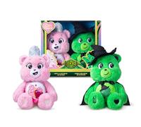 Basic Fun Care Bears Wicked Peluche 22 cm - Pack de 2 edición Limitada - Good Luck Bear como Elphaba y Love-a-Lot Bear como Glinda - Peluches Crossover teatral para niños y Fans