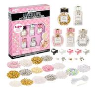 Basic Fun Fashion Angels LUXE Life Pretty Pearl Kit - 1400+ Perlas en 5 Colores con Encantadores, Anillos y Reductor de Talla de Anillo - Set Elegante de Joyería para Niñas a Partir de 8 Años