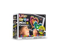 Tablero de dibujo con luz Lite Brite Mini-X Connect, Basic Fun, 02322, tablero de dibujo con mini LED con colores, tablero de dibujo con efecto de neón, manualidad para niños de a partir de 4 años