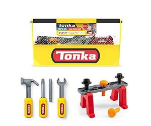 Basic Fun Tough Tonka-Caja de Herramientas Resistentes, Multicolor, M (06235)