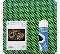 BASIC Kit Hidroimpresion Incluye: 1 Activador hidroimpresión 400 ml + 1 Manual de instrucciones + 1 Lámina de hidroimpresión cromo-carbono verde Medidas: Ancho: 100cm. Largo: 100cm (HCC-002)