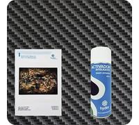 BASIC Kit Hidroimpresion Incluye: 1 Activador hidroimpresión 400 ml + 1 Manual de instrucciones + 1 Lámina hidroimpresión fibra de carbono Medidas: Ancho: 50cm. Largo: 200cm (HFC-010)
