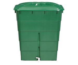 Basic Line Tonel para lluvia Rectangular (300 l, Verde)