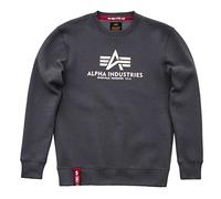 ALPHA INDUSTRIES Sudadera gris oscuro / blanco XL gris oscuro / blanco