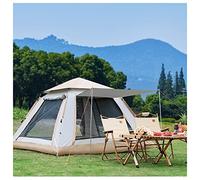 Basic Tent 4 Man Waterproof,Double Doors and Four Windows Tunnel Tent Stable and Practical Large Tents for Camping Ideal for Camping in The Garden