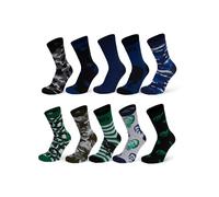 Basic Treasure Pack 10 Pares Calcetines Niños, Dino Largo, 31-34