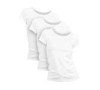 Basic Treasure Pack de 2/3 Camisetas Mujer, Manga Corta o Larga, Algodón | 100% algodón suave y duradero | Etiqueta impresa, sin roces en el cuello | Casual o formal, S-XL | Cuello redondo