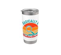 Basically A Detective Detective Privado Detective Vaso térmico de acero inoxidable de doble pared
