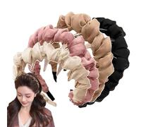 Basicallyt Retro High Skull Pearl Headband, 3Pcs Vintage High Cranium Artificial Pearl Hairband, Women's Fashion Non-Slip Headbands for Subtly Lifts and Enhances Your Hairline (4PCS-B)