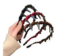 Basicallyt Retro High Skull Pearl Headband, Vintage High Cranium Anti-Slip Reversible Headband, Bridal Wedding Hair Hoop (C)