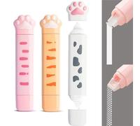 Basicon Rollo de pegamento 2 en 1 con cinta correctora, cinta correctora blanca y cinta adhesiva de doble cara, diseño elegante para escuela, casa, suministros de oficina