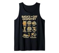 Basics of Cat Geometry Funny Cat Math Physics Science Humor Camiseta sin Mangas