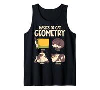 Basics of Cat Geometry Funny Cat Math Physics Science Humor Camiseta sin Mangas