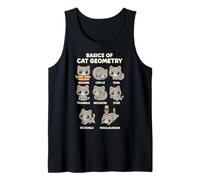 Basics of Cat Geometry Funny Cat Math Physics Science Humor Camiseta sin Mangas