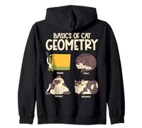 Basics of Cat Geometry Funny Cat Math Physics Science Humor Sudadera con Capucha