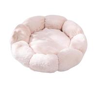 Basics Round Cat Bed Plush Flannel Top, Dog Sofa Winter Cat Beds, Soft Cat Cave, Warm Cat Nest, Flower Cat Beds for Cats, Calming Cat Cave, Washable Cat Nido para Invierno