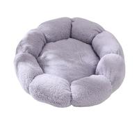 Basics Round Cat Bed Plush Flannel Top, Dog Sofa Winter Cat Beds, Soft Cat Cave, Warm Cat Nest, Flower Cat Beds for Cats, Calming Cat Cave, Washable Cat Nido para Invierno