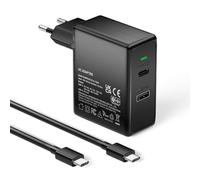 Basicvolt 65 W USB C fuente de alimentación para ordenador portátil Lenovo Thinkpad Yoga, ASUS Zenbook, HP Spectre Pavilion, Dell Latitude, Acer Chromebook tipo C, cargador con conector USB A de 5 V 2