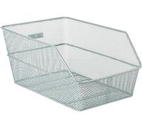 Basil 8715019111174 291115var-204688-cesto Fijo de Malla de Acero Cento (45x31x21 cm) Color Plata Trasero, Unisex Adulto, Talla única