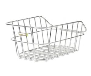 Basil - Albahaca cesta de la bicicleta, color aluminio