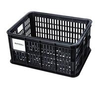 Basil Caja de bicicleta B.V. Crate Unisex para adultos 40,4 x 29,8 x 20,2 cm Negro
