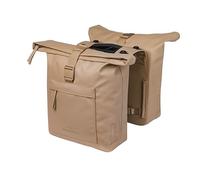 Basil Brooklyn - Alforja Doble para Bicicleta, Resistente al Agua, 41 L, con Placa adaptadora MIK, Impermeable, Reflectante, de Material Reciclado, Arena