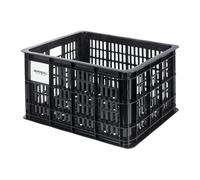 Basil Caja para Bicicleta MIK S, 29,5 L, de plástico Reciclado, Color Negro, Adecuado para Bicicletas de Mujer, Hombre y niños, Incluye Placa adaptadora MIK con Cerradura