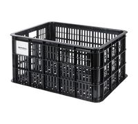 Basil Caja para Bicicleta MIK S, 40 L, de plástico Reciclado, Color Negro, Adecuada para Bicicletas de Mujer, Hombre y niños, Incluye Placa adaptadora MIK con Cerradura, Resistente y práctica