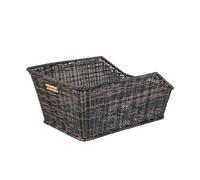 Basil Cento Cesta de mimbre sintético desmontable para portaequipajes trasero de bicicleta, 40x25x15 cm, 10 kg, marrón