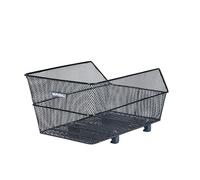 Basil Cento WSL - Cesta Trasera para Bicicleta, Color Negro, Sistema WSL, Resistente a la Intemperie, 22 litros de Capacidad, Ideal para Compras y Uso Diario