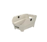 Basil Cento Neo WSL - Cesta Trasera para Bicicleta, 21 L, de plástico Reciclado, Reflectante, 46,9 x 23,7 x 14,1 cm, Color Blanco