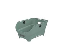 Basil Cento Neo WSL - Cesta Trasera para Bicicleta, 21 L, de plástico Reciclado, Reflectante, 46,9 x 23,7 x 14,1 cm, Color Verde