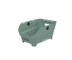 Basil Cento Neo WSL - Cesta Trasera para Bicicleta, 21 L, de plástico Reciclado, Reflectante, 46,9 x 23,7 x 14,1 cm, Color Verde
