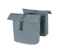 Basil City MIK - Bolsa Doble (28 - 32 L, Resistente al Agua, Incluye Placa adaptadora MIK con Cerradura), Color Azul Grafito