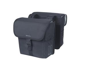 Basil Go Double Bag - Bolsa Doble (32 L, Impermeable, Ideal para Compras, Viajes por la Ciudad y Uso Diario), Color Negro