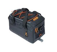 Basil Miles - Bolsa portaequipajes, Sistema MIK, 7 litros, Impermeable, Color Negro y Naranja