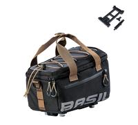 Basil Miles Gepäckträgertasche MIK - 7L, Schwarz/Blau, Wasserdicht, Inkl. abschl