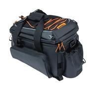 Basil Miles XL Pro Borsa portapacchi, Unisex Adulto, Nero/Arancione, 9-36ltr
