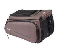 Basil Move - Alforja para portaequipajes (10-26 L, Impermeable, de poliéster Reciclado, Compatible con Placas adaptadoras MIK & Racktime, Ideal para desplazamientos y Compras), Color marrón