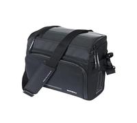 Basil Move KF - Bolsa para Manillar (7-8 L, Impermeable, poliéster Reciclado, Incluye Placa adaptadora KF, Ideal para el día a día), Color Negro