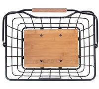 Basil Nordland - Cesta para Bicicleta (23 L, Resistente a la Intemperie y Resistente, Ideal para Compras y Viajes Diarios), Color Negro y marrón