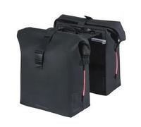 Basil Soho - Bolsa Doble - Aurora Boreal - Sistema MIK - 41 litros - Impermeable - Negro