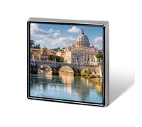 Basílica de San Pedro en Roma, Italia. Insignia metálica de moda de 1 pulgada. Broche para ropa, sombrero, bolso, corbata, accesorios de decoración.