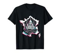 Basílica del Sacré-Cœur de Mont Francia Estética Azul Rosa Camiseta