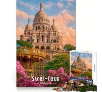 Basílica del Sacré-Cœur, Montmartre, París Rompecabezas difícil para Adultos, 1000 Piezas Juguete Intelectual Tiempo de Ocio Corte de Calidad (50x75cm)