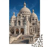 Basílica Sacré-Cœur París Rompecabezas DIY De 1000 Piezas Cartón Mejora De La Memoria Familia, Actividad Indoor, Especial 52x38cm/1000pcs