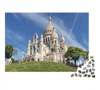 Basílica Sacré-Cœur ParísRompecabezas Clásico 1000 Piezas Cartón Reciclado Relajación Mental, Tiempo Libre, Regalo De Cumpleaños para Anzianos Y Familia 38x26cm/1000pcs