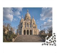 Basílica Sacré-Cœur ParísRompecabezas Premium De 1000 Piezas Cartón Grueso Antistrés, Entretenimiento Familiar, Regalo Ideal para Amantes De Puzzles 52x38cm/1000pcs