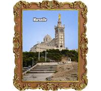 Basilique Notre Dame de la Garde Marsella Francia Viaje Souvenir Nevera Imanes Ciudad Atracciones Nevera Imán