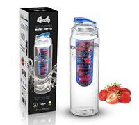 Basily Elite Botella con Infuser - 71,1 ml - de Tritan de calidad comercial - Incluye libro de recetas (Azul)
